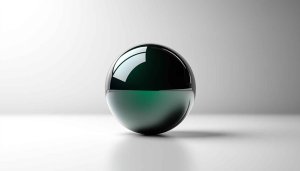 Abstract Green Glass Sphere Mobile Wallpaper 4K Desktop Background