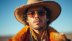 Stylish Man with Hat 4K Desktop Background Mobile Wallpaper