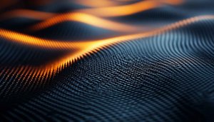 Abstract Orange Glow on Black Fabric 4K Desktop Wallpaper