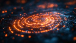 Glowing Orange Galaxy Spiral 4K Desktop Background Free Wallpaper