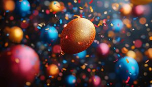 Festive Balloons Celebration Mobile Background, Happy Birthday Party Wallpaper