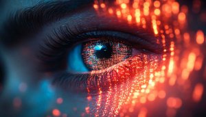 Futuristic Human Eye Technology 4K Desktop Background Digital Art