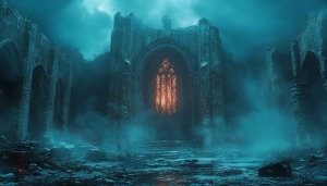 Dark Gothic Castle Ruins Mobile Background, Free Desktop Wallpaper