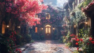 Romantic Floral Cottagecore Wallpaper for Desktop Background and Mobile