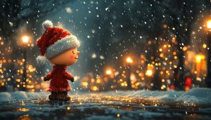 Charlie Brown Christmas Snowfall 4K Wallpaper Mobile and Desktop Background