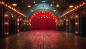 Vintage Theater Stage 4K Desktop Background, Free Event Wallpaper