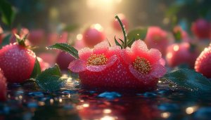 Aesthetic Flower Mobile Wallpaper Sparkling Dew Fresh Spring Scenery