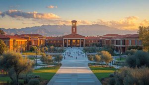 University Campus Building Sunset 4K Desktop Background Free Mobile Wallpaper