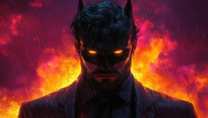 Batman Fire Background 4K Desktop Wallpaper, Mobile Phone Screen Image