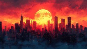 Dramatic Skyline with Giant Sun Free Mobile Wallpaper 4K