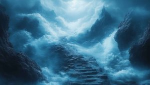 Stairway to Heaven Landscape 4K Desktop Background Fantasy Wallpaper