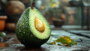 Wet Avocado Still Life 4K Wallpaper for Mobile Desktop