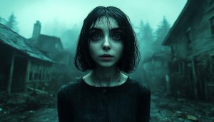 Eerie Dark Woman Portrait 4K Desktop Background Mobile Wallpaper Free
