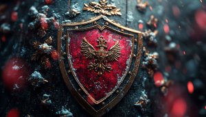 Medieval Shield with Eagle Crest 4K Desktop Wallpaper No Cost