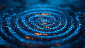 Abstract Blue Orange Glitter Ripple Effect Desktop Background Wallpaper