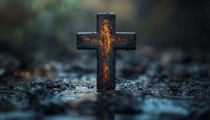 Fiery Cross Symbol Wallpaper for Desktop and Mobile Backgrounds