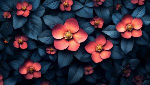 Free Floral Wallpaper: Red Flower Desktop Background for Mobile