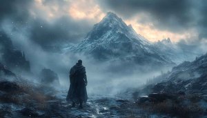 Epic Mountain Landscape 4K Desktop Background Fantasy Adventure Wallpaper