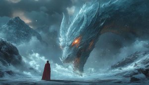 Fantasy Dragon Encounter 4K Desktop Wallpaper for Adventure Gamers