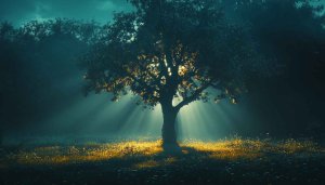 Mystical Forest Tree 4K Wallpaper for Desktop Background
