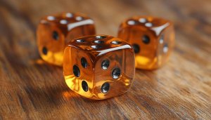 Amber Dice 4K Background for Mobile Phone Wallpaper Free