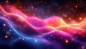 Abstract Glitter Wave 4K Desktop Wallpaper, Glowing Particle Mobile Background