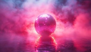Pink Disco Ball Wallpaper 4K - Retro Party Mobile Background