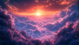 Dreamy Pink Sunset Cloudscape 4K Desktop Wallpaper Background
