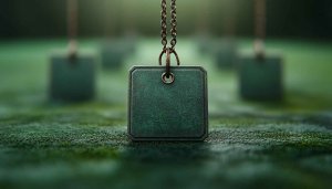 Metal Dog Tag Background Aesthetic Phone Wallpaper, 4K Mobile Background