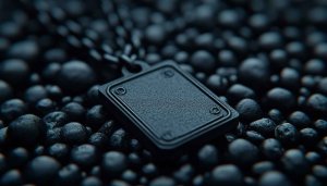 Black Pendant Necklace on Pebbles Mobile Wallpaper, 4K Desktop Background