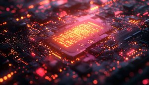 Glowing Circuit Board Mobile Wallpaper - Free High-Tech Computer Background