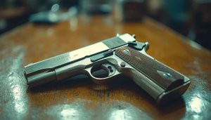 Silver Pistol Gun 4K Wallpaper - Free Mobile Backgrounds