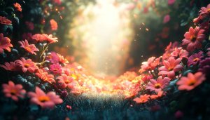 Floral Garden 4K Desktop Wallpaper: Free Spring Flower Background