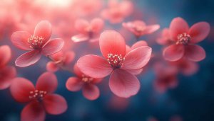 Pink Blossom Mobile Wallpaper, Artistic Floral Desktop Background 4K