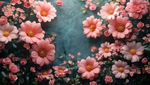Pink Flowers Garden 4K Mobile Wallpaper for Spring Season