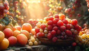 Fresh Fruits Still Life 4K Desktop Background Aesthetic Wallpaper