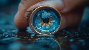 Macro Blue Eye Reflection 4K Wallpaper For Desktop Background
