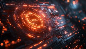 Futuristic Glowing Circuit Board 4K Desktop Background Technology Wallpaper
