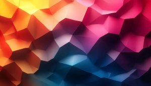 Geometric Abstract Art Wallpaper: Colorful Triangle Desktop Background 4K