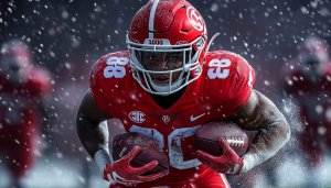 Georgia Bulldogs Football Player Action Shot Mobile 4K Wallpaper