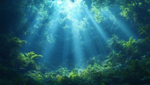 Lush Forest With Sunlight Mobile Wallpaper, 4K Desktop Background