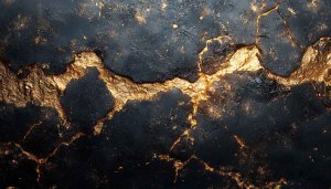 Cracked Black Gold Texture 4K Wallpaper for Phone, Desktop