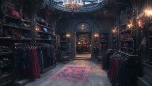 Ornate Gothic Boutique Interior Mobile Wallpaper - High Resolution Background