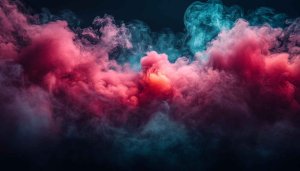 Abstract Pink Blue Smoke Art 4K Desktop Mobile Wallpaper