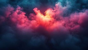 Abstract Colorful Smoke 4K Desktop Background Dark Aesthetic Mobile Wallpaper