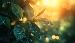 Green Leaves Bokeh Desktop Background Nature Mobile Wallpaper Free
