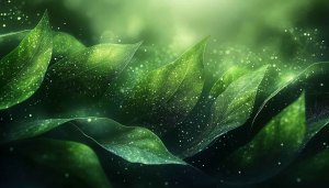 Sparkling Green Leaves 4K Desktop Wallpaper Nature Mobile Background