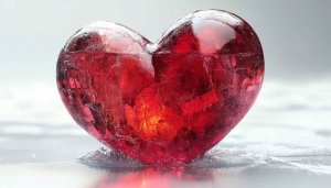 Red Heart Crystal Love Mobile Wallpaper, Valentine's Day Background