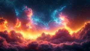 Dramatic Galaxy Sky 4K Desktop Wallpaper, Galaxy Cloud Background