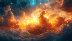 Fiery Cloudscape Celestial Sky 4K Desktop Background Wallpaper